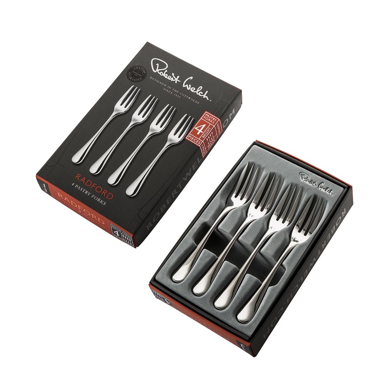 Robert Welch Radford Bright Cutlery Pastry Fork, Set of 4.