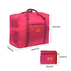 Travel Duffel Bag Lightweight Foldable Travel Bag for Women and Men Waterproof Tote Carry On Luggage Bag Weekender Overnight Bag (Red)