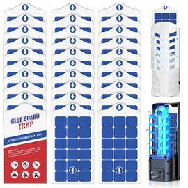 Qualirey 30 Pack Flying Insect Trap Refill Compatible with VEYOFLY Fly Trap LAMP Refill-VF02, Glue Board Bug Catcher, Replacement Sticky Glue Cards for Indoor Mosquito Gnat Fly & Other Bugs (Enhance)