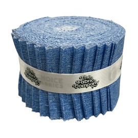 Jelly Roll (20 cuts) - Premium 100% Cotton Quilting Fabric - Designed by Choice Fabrics (Grain - Light Blue)