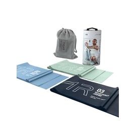 TRNR Trainer, Pilates Band, Training Band, Set of 3, Stretch Band, Muscle Training, Rubber, Exercise