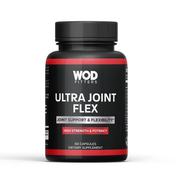 WODFitters Ultra Joint Flex Capsules for Athletes with MSM Glucosamine Boswellia Tumeric Quercetin for Hip, Knees, Shoulders, Back, Hands, Feet, Sore Muscles, Joint Pain (60 Capsules)