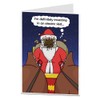 Funny Christmas Card Electric Sled