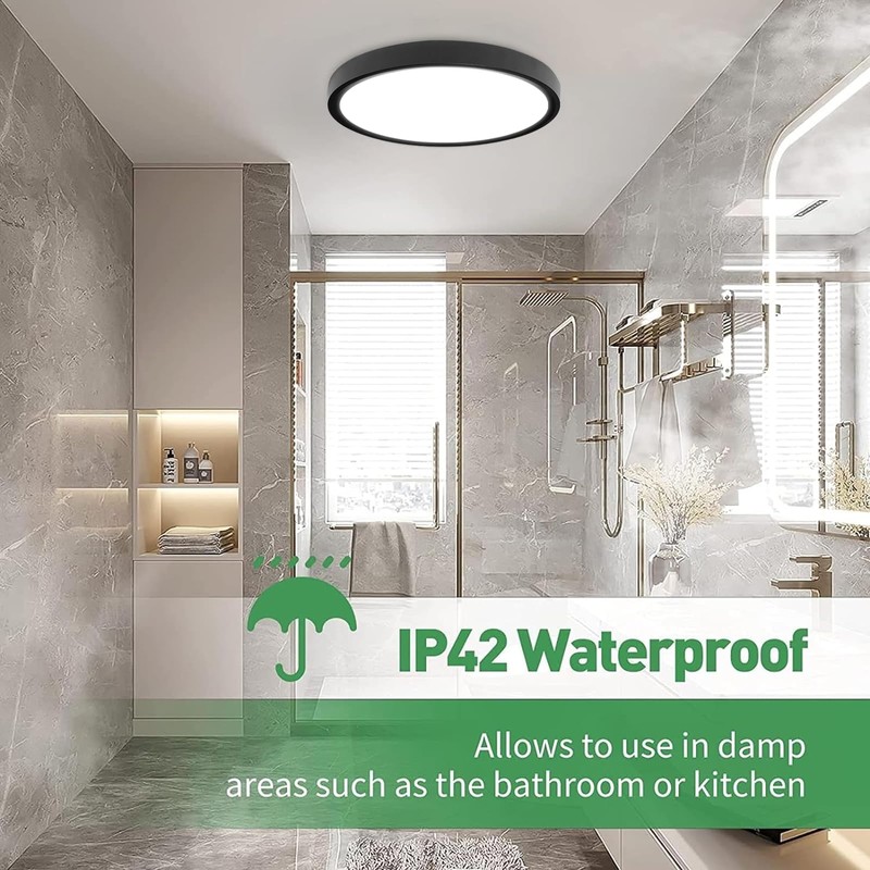 20 Inch Large LED Flush Mount Ceiling Light with Remote,40W,4350LM,3000K-6000K