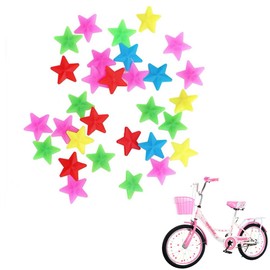 Random Style Star & Moon Beads Spoke Accessories Plastic Clip for Bicycle Wheel (wumangxing)