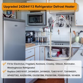 Upgraded 242044113 Refrigerator Defrost Heater Fit for Electrolux Frigidare Kenmore Crosley Gibson Kelvinator Westinghouse Refrigerator, Replace 240316107 241940201, 450W 115V