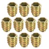sourcing map Furniture Threaded Insert Nuts Zinc Alloy Hex-Flush M10