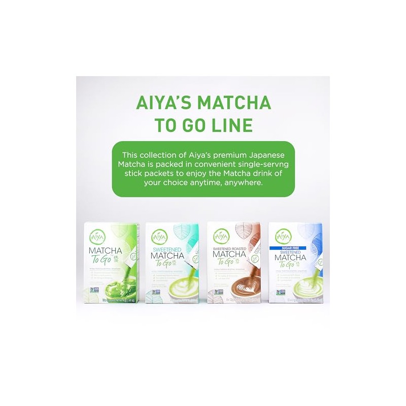 Aiya Matcha To Go - Ceremonial Grade Pure Green Tea