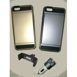 Unbranded SALE! Cell Phone 6/s, 2 Wallet Cases Silver+Gold-FR