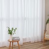 MIULEE Set of 2 Sheer Voile Curtains with Eyelets, Transparent