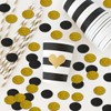 Glitter Confetti Circles Party Decorations, Black and Gold Confetti Circle