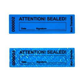 Stamp Evident - Void, Sealed Warranty Sticker, Security Label 25 x 85 mm (Blue)