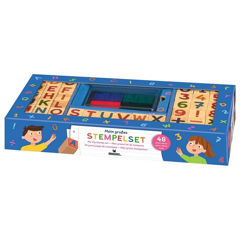 moses. My Large Stamp Set - 48 Different Children's Wooden