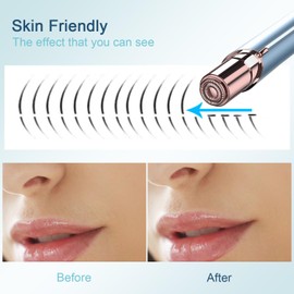 Facial Hair Removal for Women, Electric Painless Facial Hair Remover for Face, Lip, Chin with USB Rechargeable