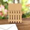 Katy Sue White and Kraft Picket Fence Shaped 5 x