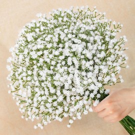 Der Rose 12Pcs Babys Breath Artificial Flowers White Fake Babies Breath Gypsophila Flowers Bulk Real Touch Faux Baby's Breath Flowers DIY for Wedding Floral Arrangements Home Party Decoration