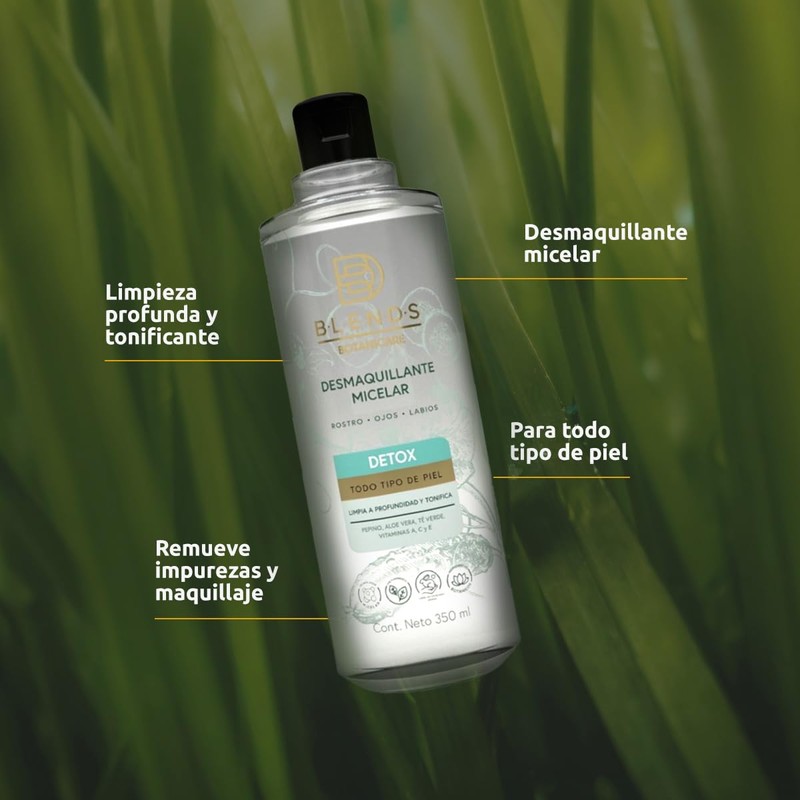 Desmaquillante Micelar Detox Blends Botanicare 350ml