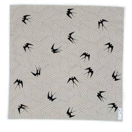 Yamamoto Hitoto Shoten Shofu Handkerchief Swallow Shiro [1516-B] Made in Japan Japanese Pattern Inbound Souvenir