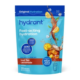 Hydrant - Bulk Electrolyte Powder, Iced Tea Lemonade Flavor, 30 Servings Instant Hydration Powder - Low Sugar Drink Mix for Daily Use, Travel & Workouts