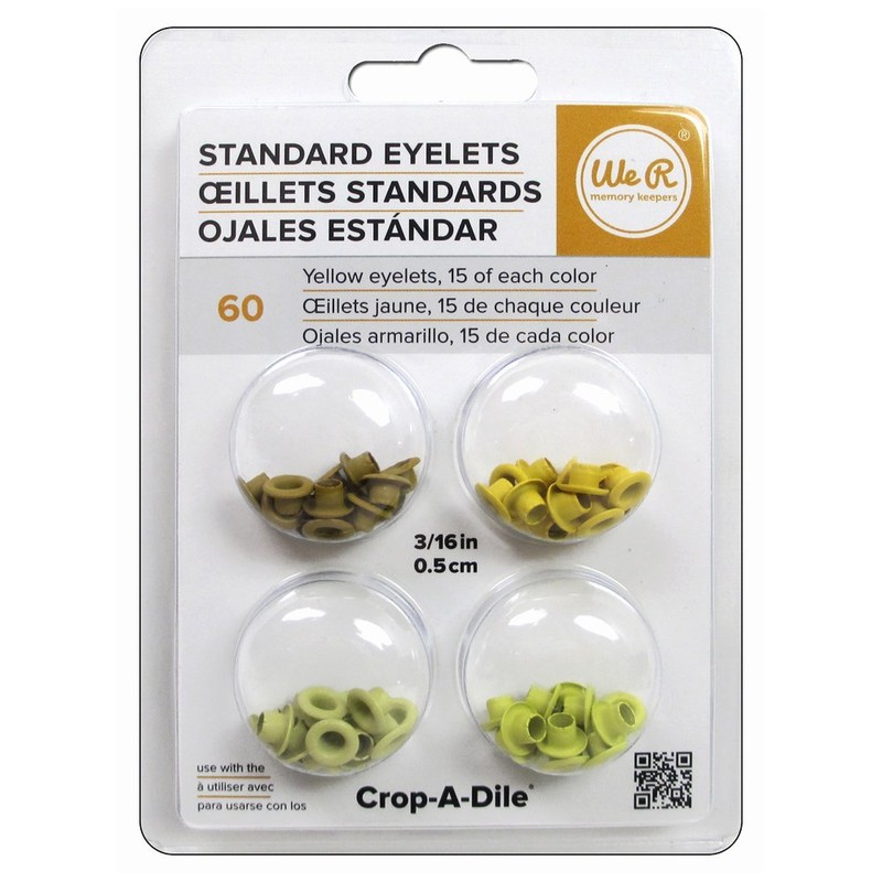 We R Memory Keepers 0633356415756 Ojales y Arandelas Crop-A-Dile-Standard-Yellow (60