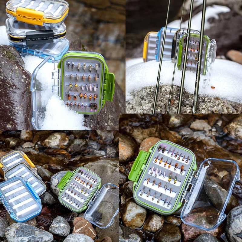 M MAXIMUMCATCH Maxcatch Waterproof Fly Box Double Clear Lid Fly