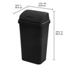 Sterilite 8-Pack Swing Top Wastebasket, Sleek Square Profile Trash Can,