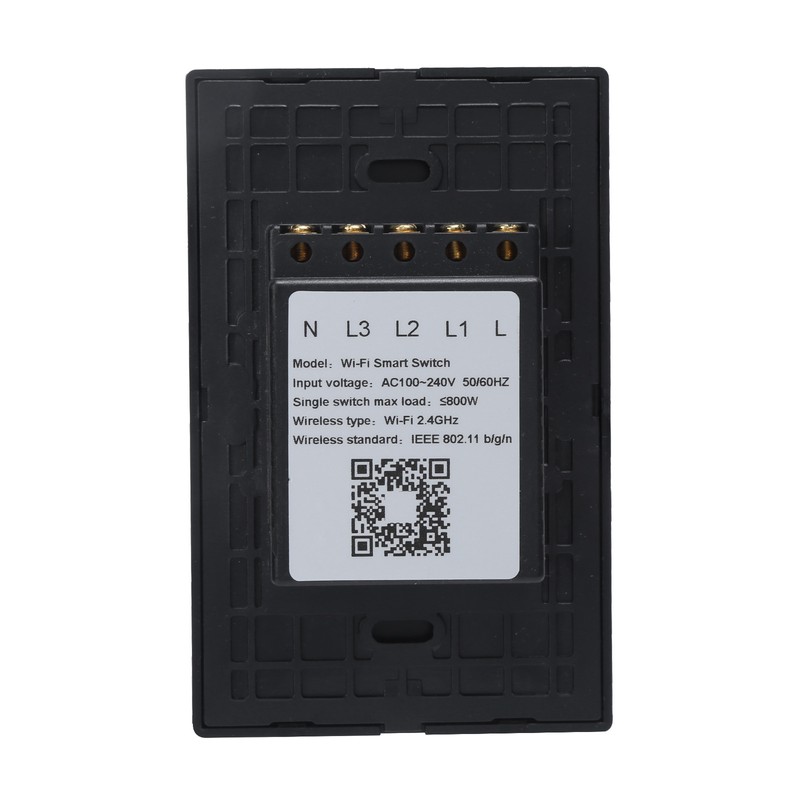 3 Gang Smart WiFi Light Switch Panel Touchable Wireless APP