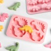 2 Piezas Moldes Silicón Dinosaurio 20 Cavidades Vela Dulces