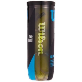 Wilson Tennis Balls, Tour Premier, 4-Pack Can, for All Surfaces, Yellow, WRT119400