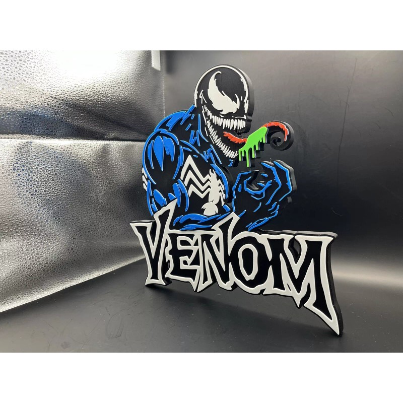 Venom Logo Sign Display | 3D Wall Desk Shelf Art
