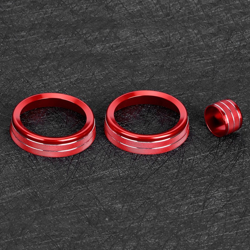 3pcs a C Rotary Knob Ring Aluminium Alloy Trim Volume