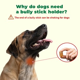ZenQeek Bully Stick Holder for Dog - Durable Dog Toys for Aggressive Chewers, Helps Reduce Choking Risk