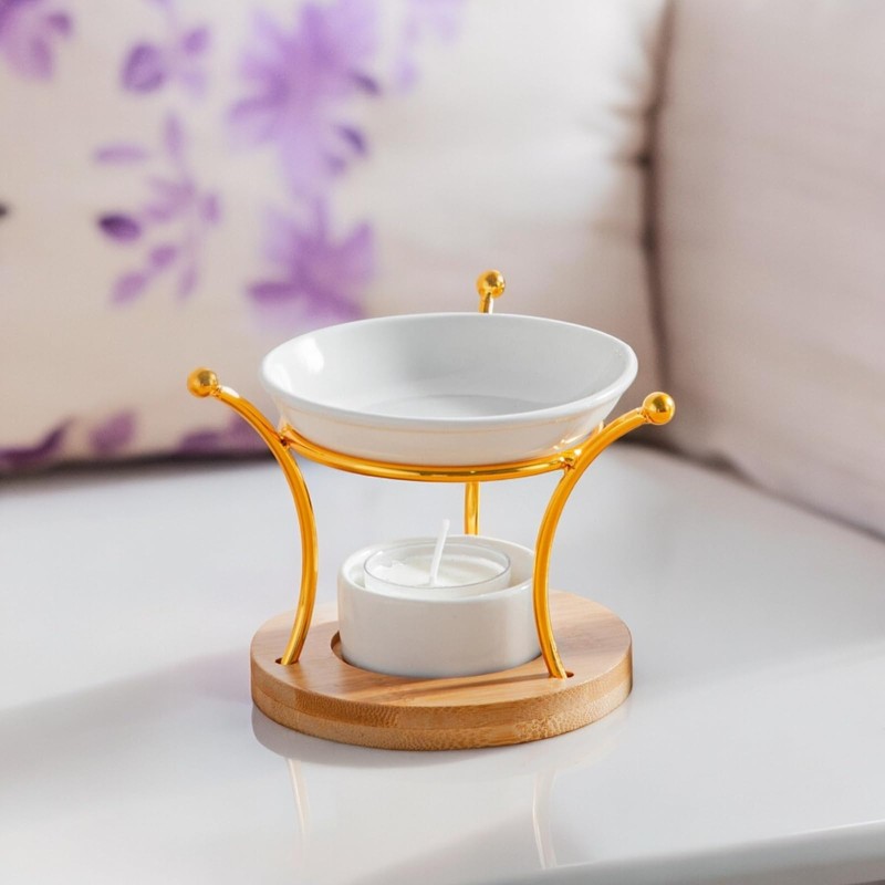 Zen'Arôme Etna Fragrance Burner - Wedding Metal Ceramic and Wood