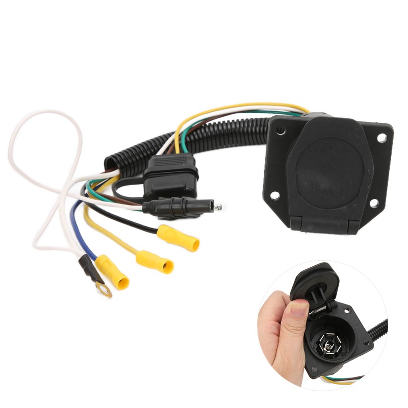 Trailer Wiring Adapter 4 Way to 7 Way Round Trailer