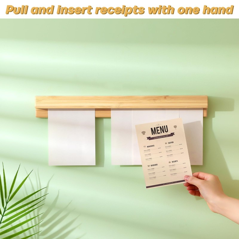 AmazingSpark 2 Pack Restaurant Ticket Holder 16 Inch Bamboo Receipt
