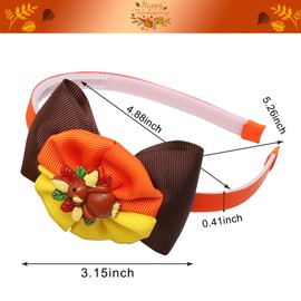Turkey Headband Turkey Bow Hair Band Thanksgiving Party Hair Accessories for Girl Women Birthday Party Celebration Gift