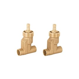 Foset E-652S, Juego 2 llaves de latón para empotrar soldables, Aqua