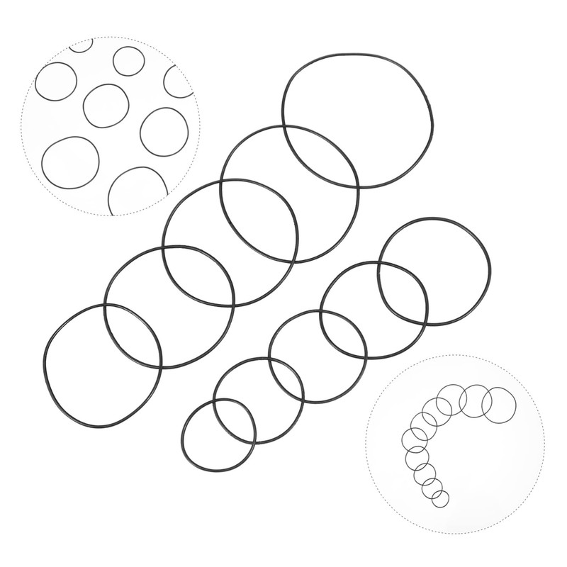 Baluue 200 Pcs Watch Seal Rings Durable Rubber Gaskets for