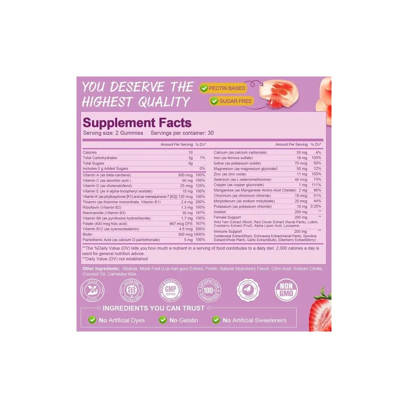 Totaria Multivitaminico Mujeres 60gomitas Hecho Usa
