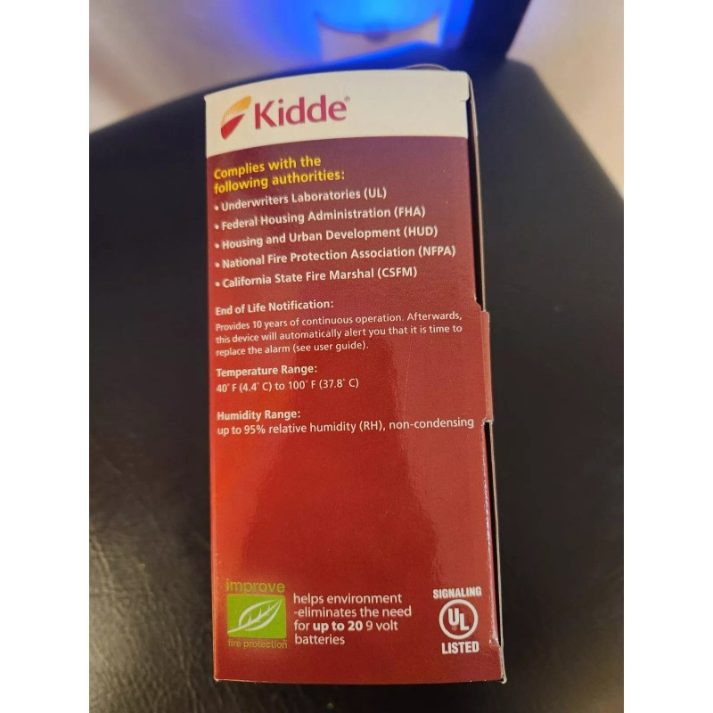 Kidde 21027537 Smoke Alarm 120V w/Voice Alarm, color status ring,