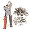 Grommets Eyelet Punch Kit Handheld Portable Hole Puncher Pliers Set