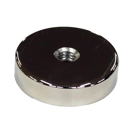 Wake Sangyo NMG-025 Neodymium Magnet Yoke with Hole, Round Magnet, 1.6 x 0.4 inches (40 x 10 mm), Pack of 1