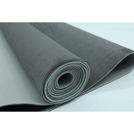 Hiksuky Suede Auto Headliner Fabric 120" L × 60" W with Foam Backing - Dark Gray Interior Replacement Material for Car/Truck/SUV/RV Roof, Tube Packaging - Home Repair/DIY Headliner Material