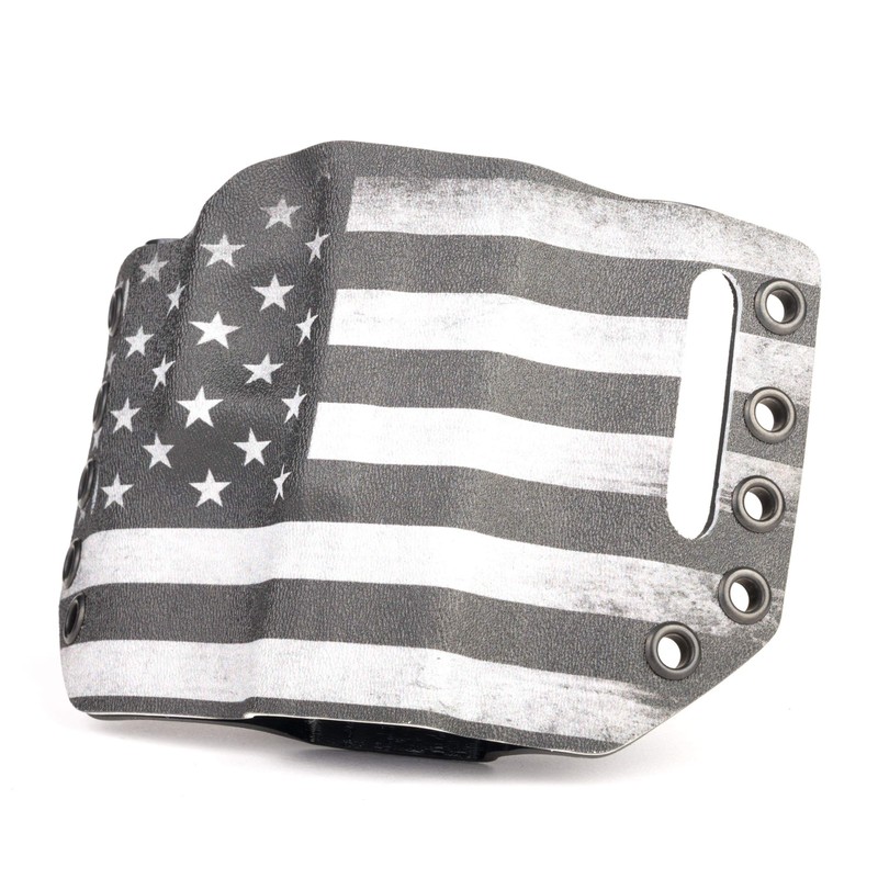 USA Black & White OWB Holster (Left-Hand, for Glock 43X)