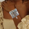 Yomisa Boho Beaded Bracelets/Bangle for Women,Multilayer Wrap 6PCS Healing Natural