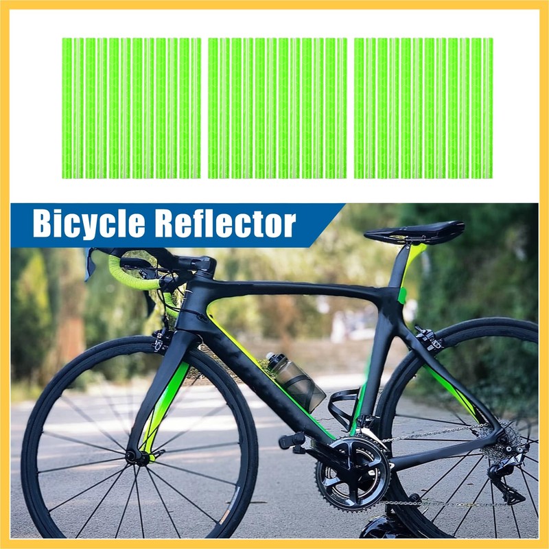 BULLSPANN 36 Pcs Green Bicycle Reflector Reflective Version Durable ABS