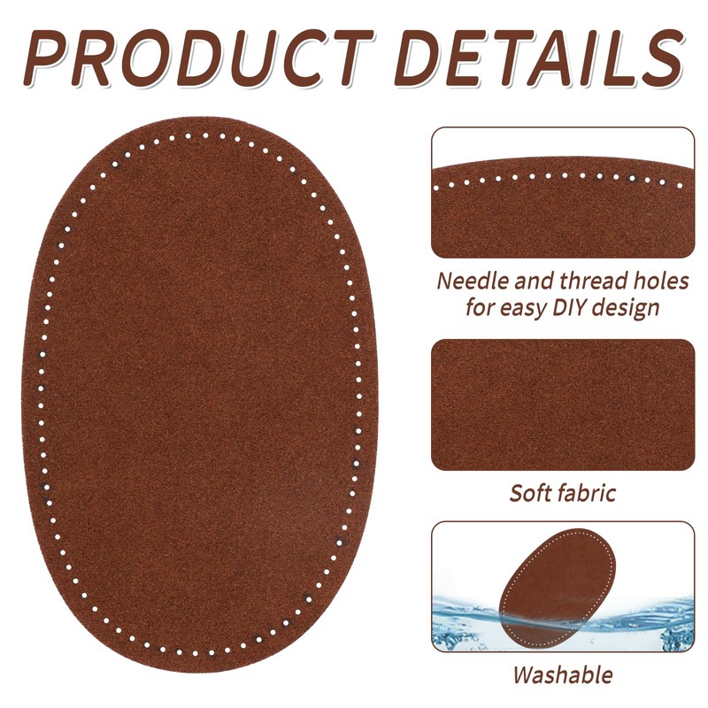 2pcs Elbow Patches for Sweaters, Oval Elbow Patches for Clothes