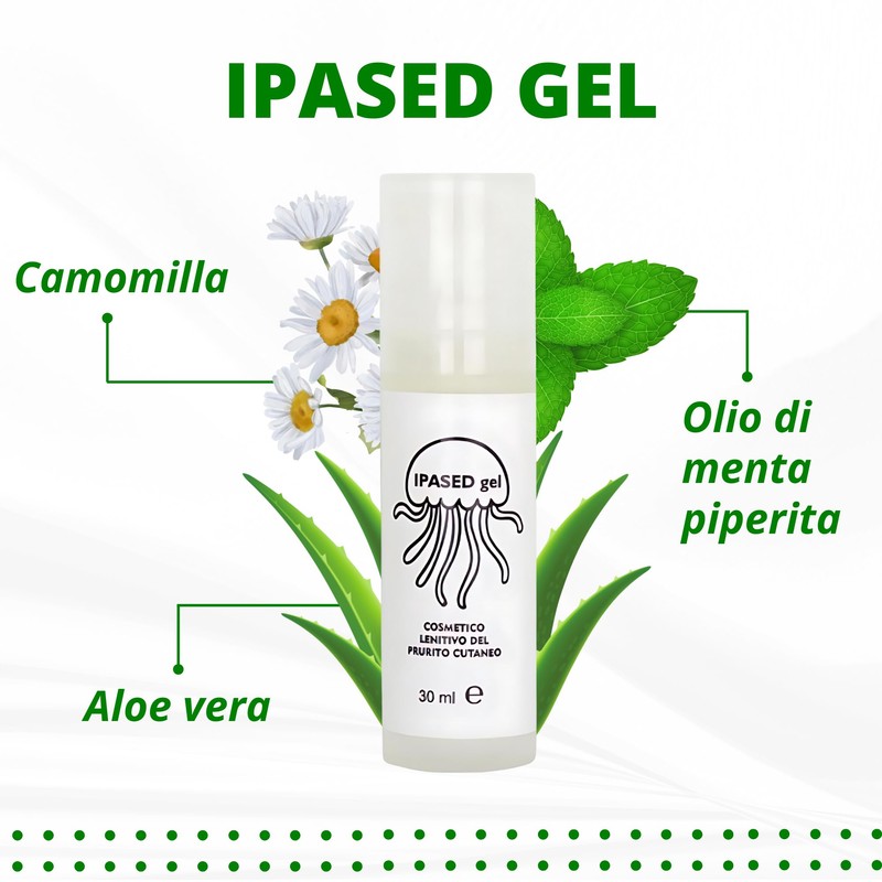 Ipased Gel Dopo Puntura Zanzare, Meduse e Insetti, con Aloe