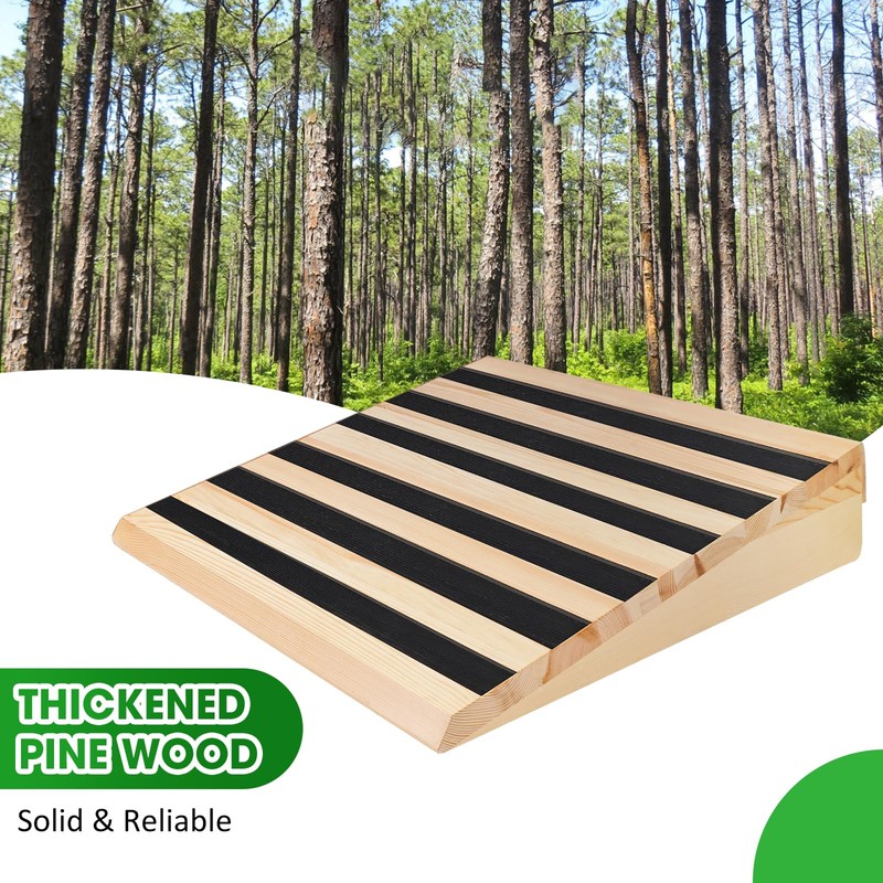5 Inch Wooden Threshold Ramp for Home Steps(17.7" W*5.0" H,