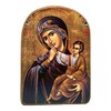 Handmade Wooden Greek Christian Orthodox Mount Athos Icon of Virgin
